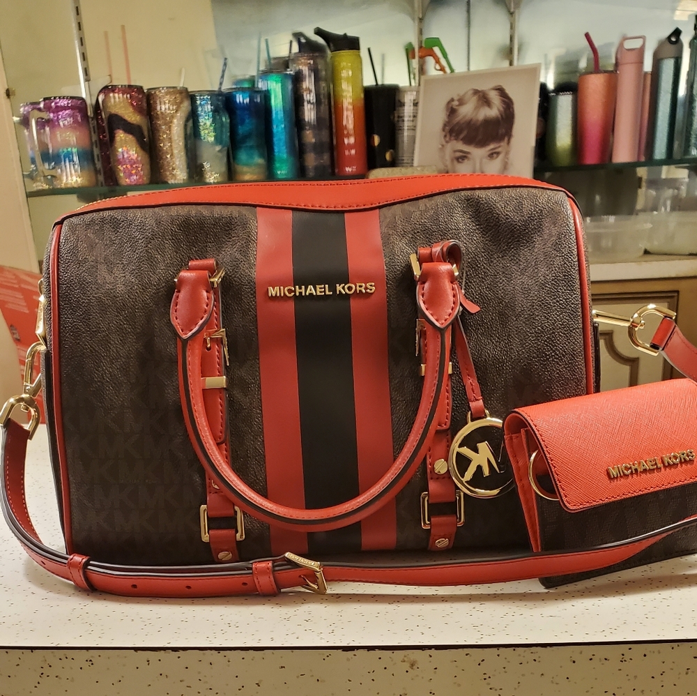 Michael Kors Signature Bedford Legacy Medium Satchel Bag